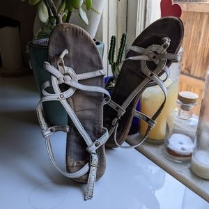 Recently used old sandals